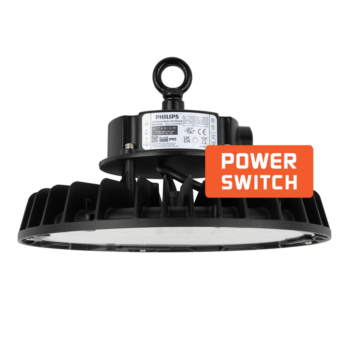 LED Hallenstrahler - Philips Driver - 200W / 160W / 120W - 120° - 175lm/W - 4000K - IP65 - Dimmbar - 5 Jahre Garantie