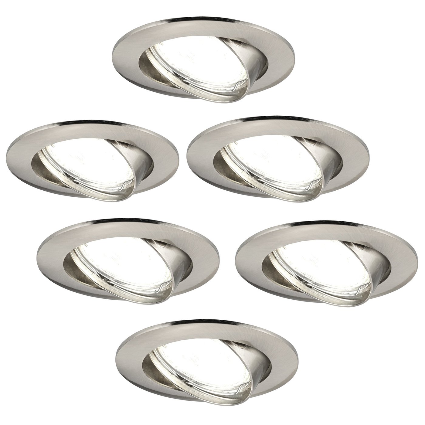 6x Lampy Wpuszczane w Sufit - Stal Nierdzewna - Amsterdam - ściemniane - 3W - 4000K - ø82mm