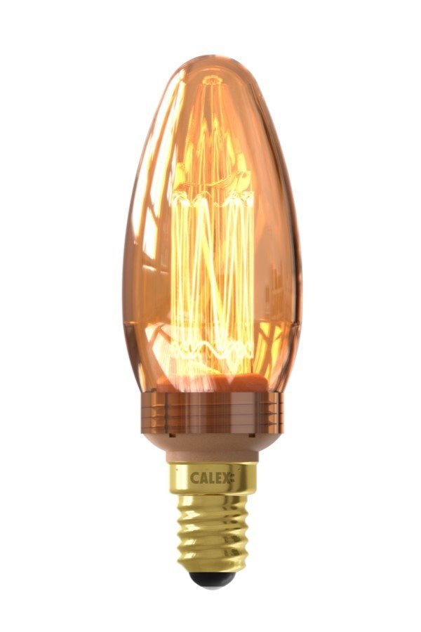 Calex Crown Ampoule en Fibre de Verre LED - E14 - 2.3W - Gold - Dimmable