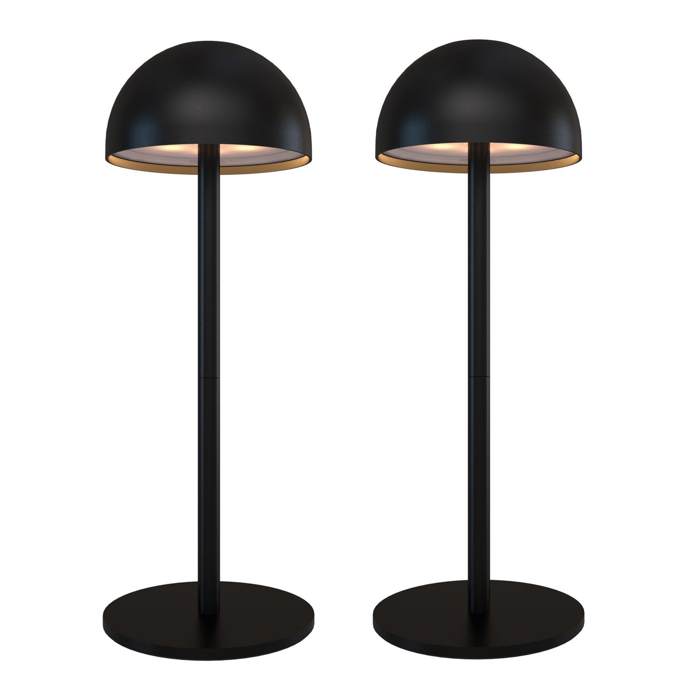 2x Lampa Stołowa LED USB-C Ładowalna – Matowa Czarna – 110 Lumenów – 2700K–5000K – IP54 – Akumulator 2000mAh - Vita