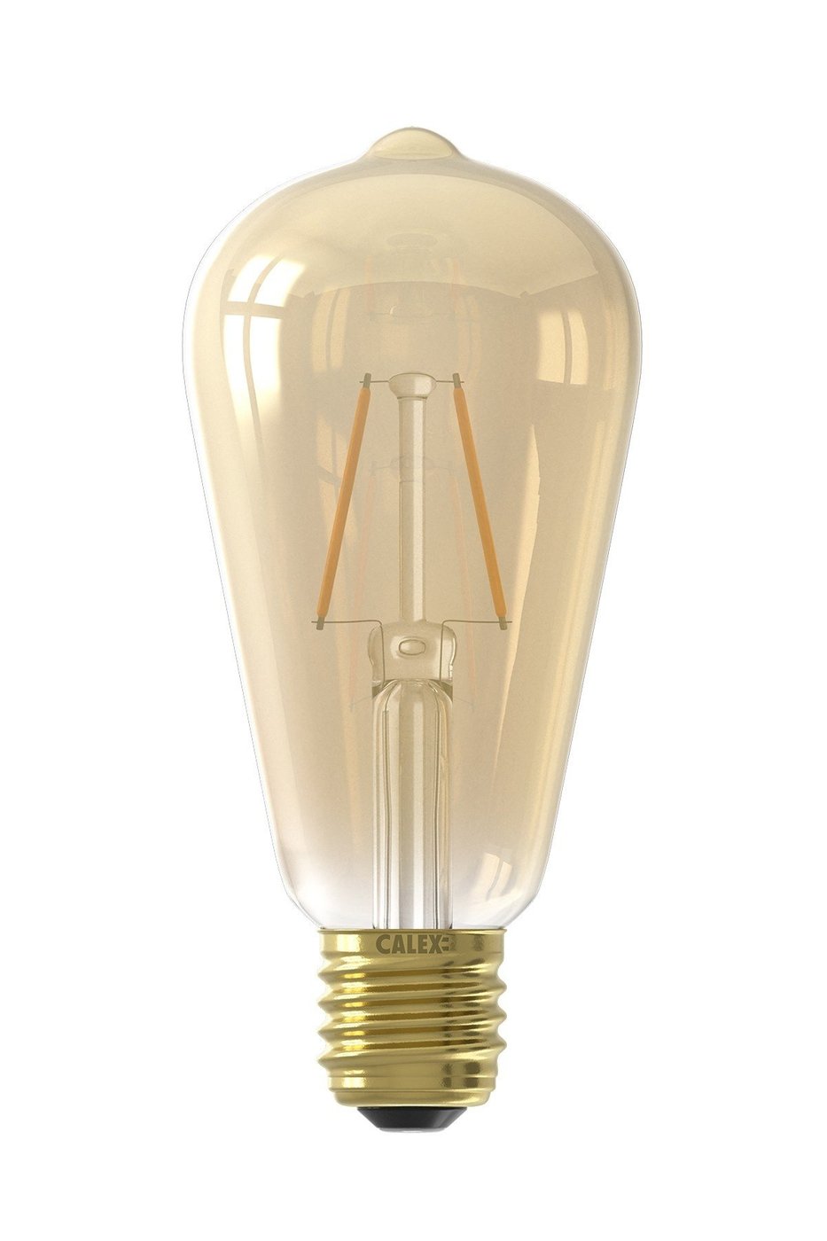 Lampe rustique à filament de verre à LED Calex 3.5W - 250 Lm - E27 Gold 2100K - Lampe Vintage