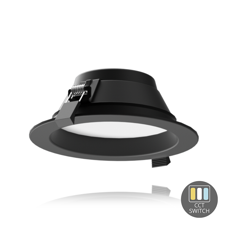LED Einbauleuchte - 15W - Ø135 mm - CCT-Schalter - Schwarz - 5 Jahre Garantie