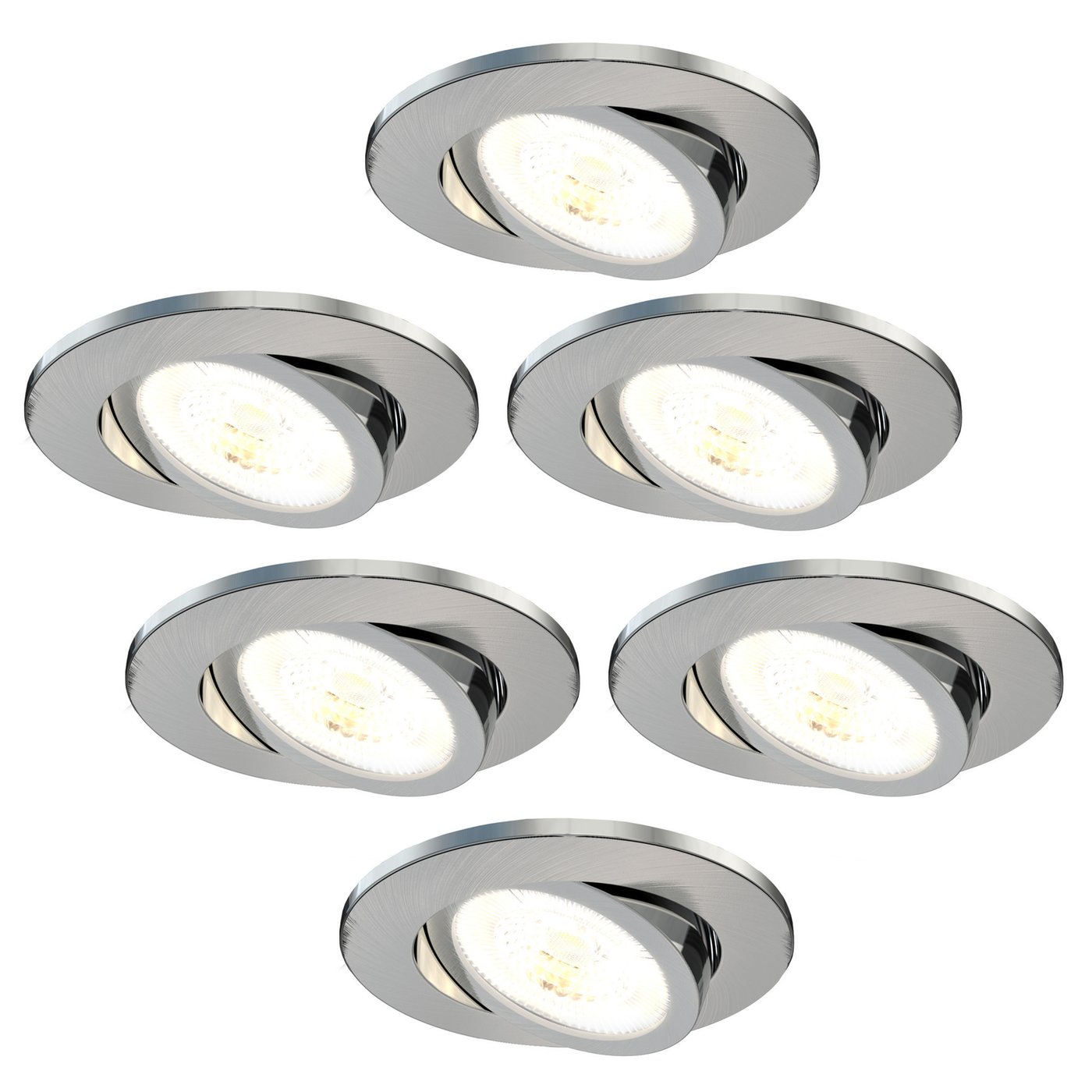 6x Lampy Wpuszczane w Sufit - ściemniane - IP65 - 7w - CCT - Stal Nierdzewna - ø90mm - 5 lat gwarancji - Do łazienki