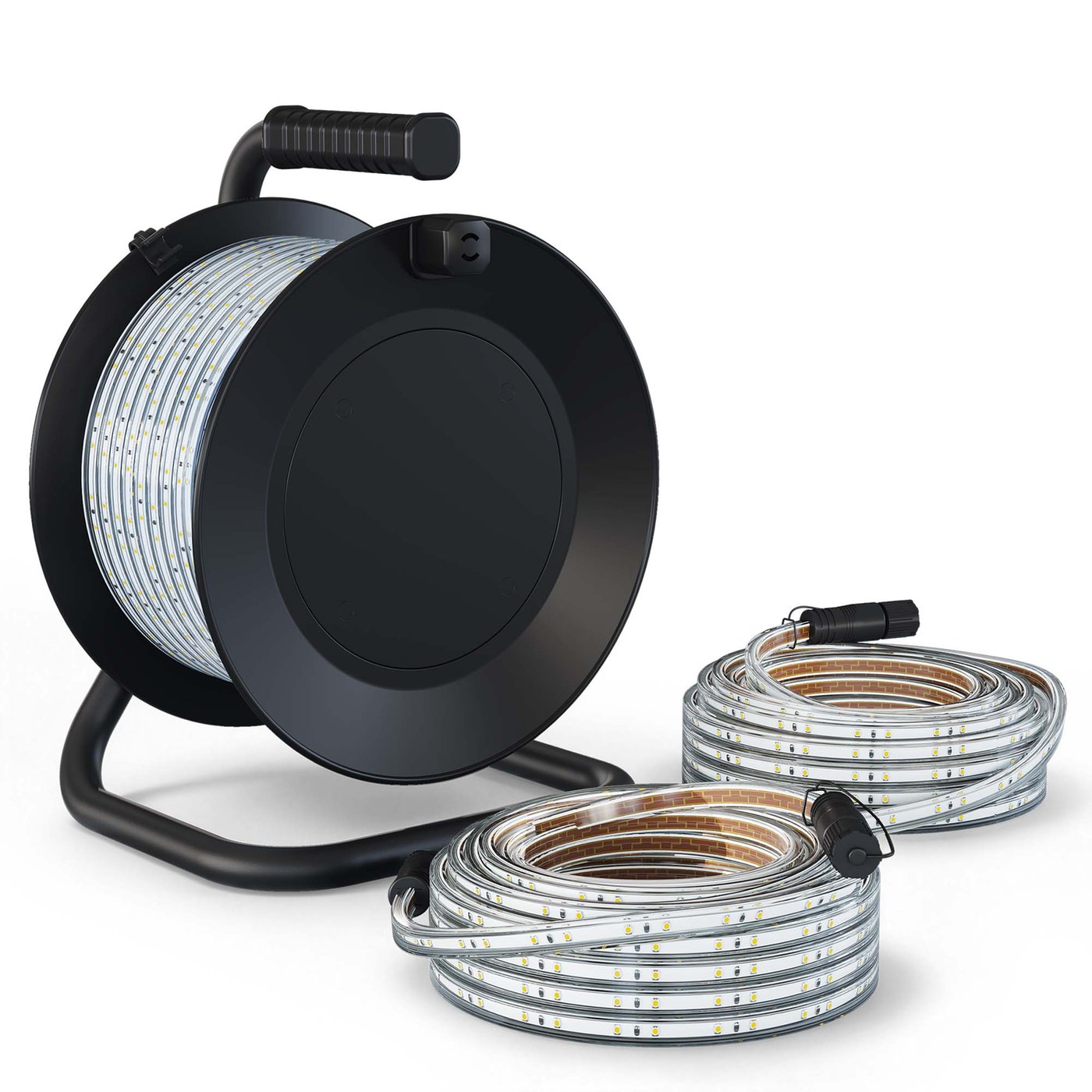 50m LED Streifen auf Trommel - 4000K - IP65 - 8W/m - 690 lm/m - Baustellenbeleuchtung