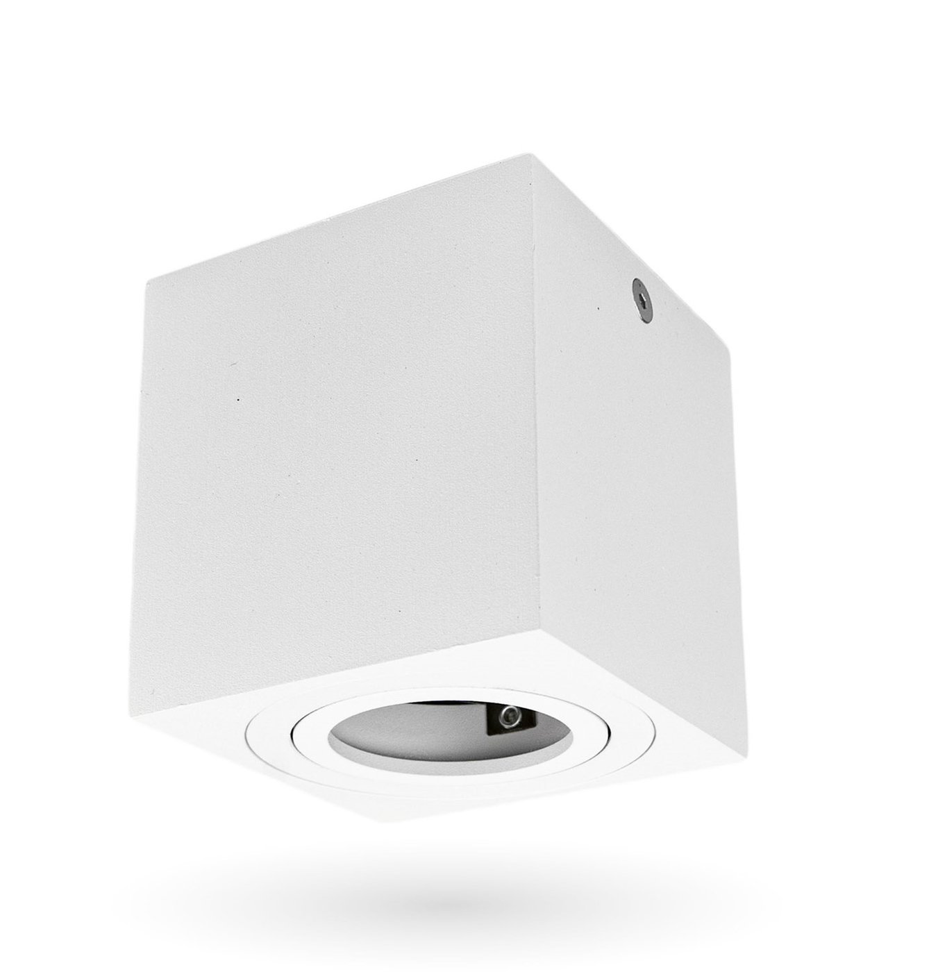 Lampa natynkowa - Kwadratowy - GU10 - Gniazdo GU10 - Biały - wył. Reflektor GU10