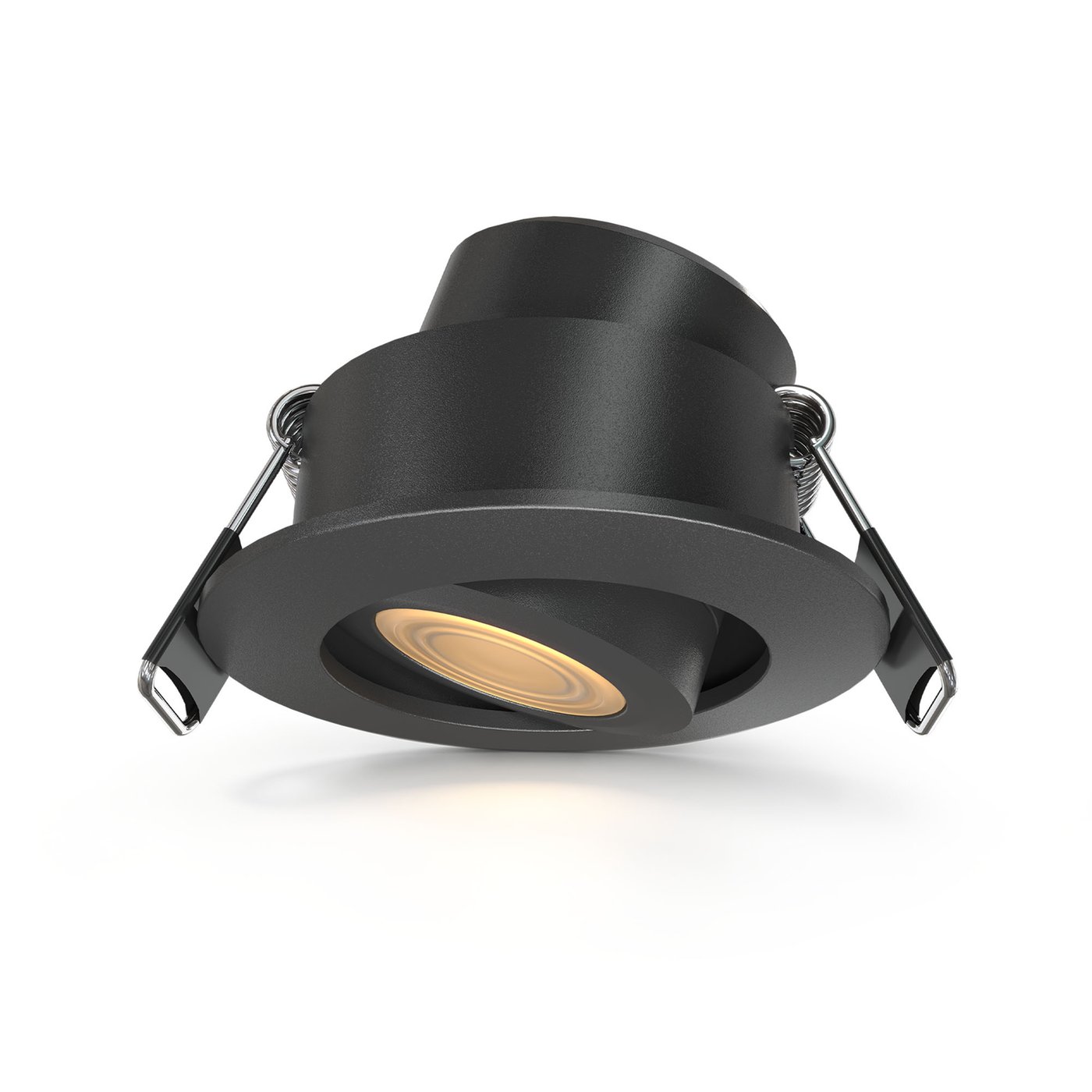 Mini oprawa wpuszczana LED - Ø42mm - IP65 - 2700K - Regulowana - Czarna - 3W - 5 lat gwarancji