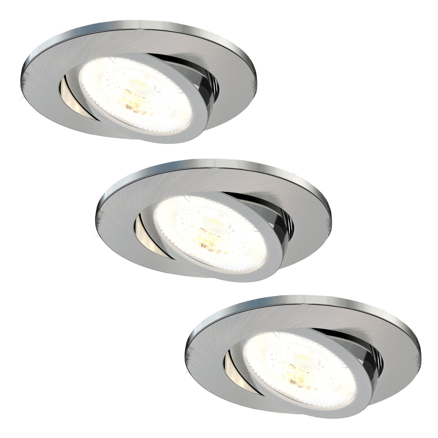 3x Lampy Wpuszczane w Sufit - ściemniane - IP65 - 7w - CCT - Stal Nierdzewna - ø90mm - 5 lat gwarancji - Do łazienki