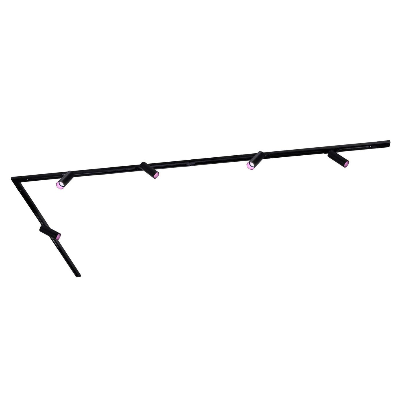 3m Smart LED Schienensystem - 5 Spots - 4.9W - RGB+CCT - Dimmbar - 1 Phasen - Schwarz