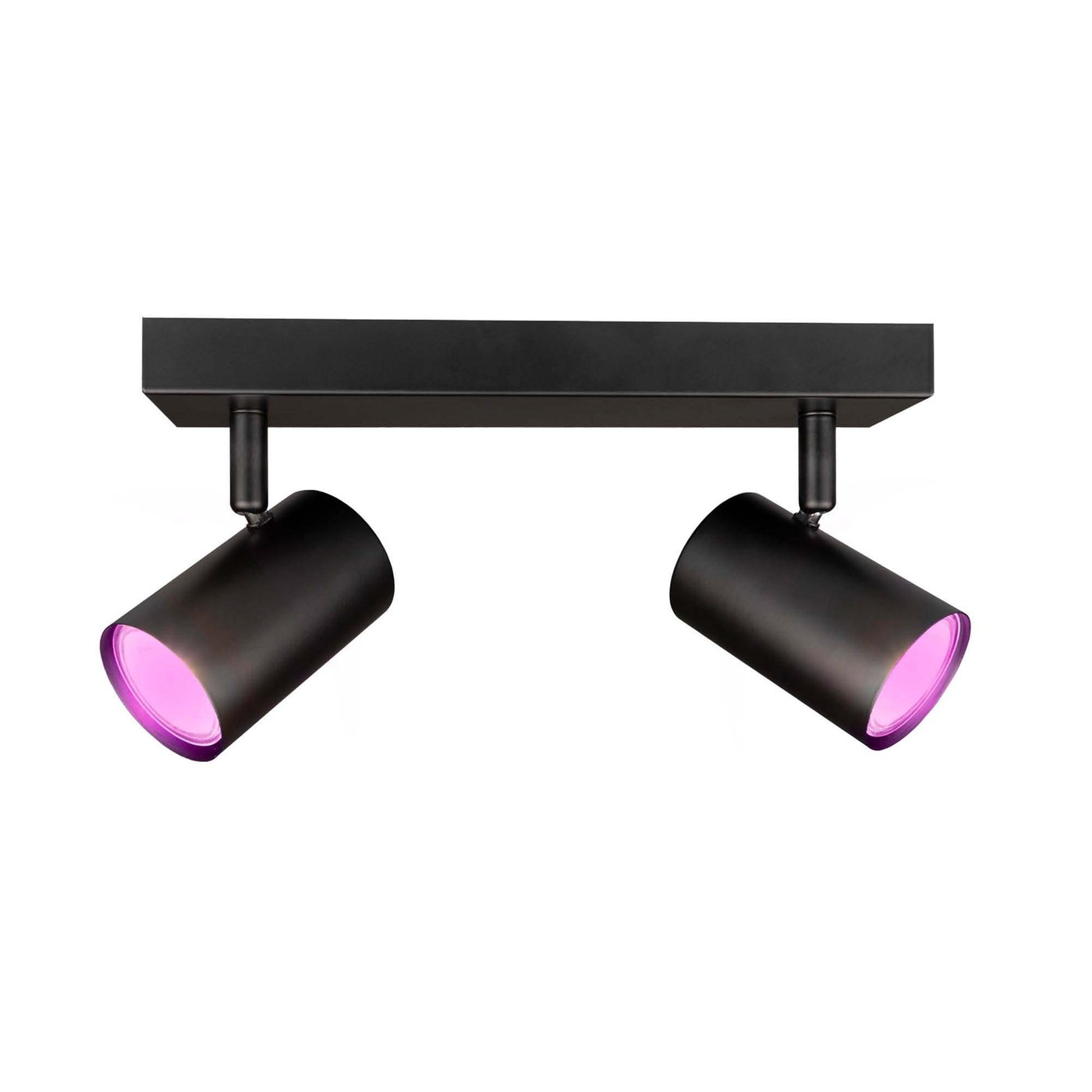 Reflektory sufitowe LED - Czarna - 4.9W - RGB+CCT - ściemniany - Duo - Uchylna
