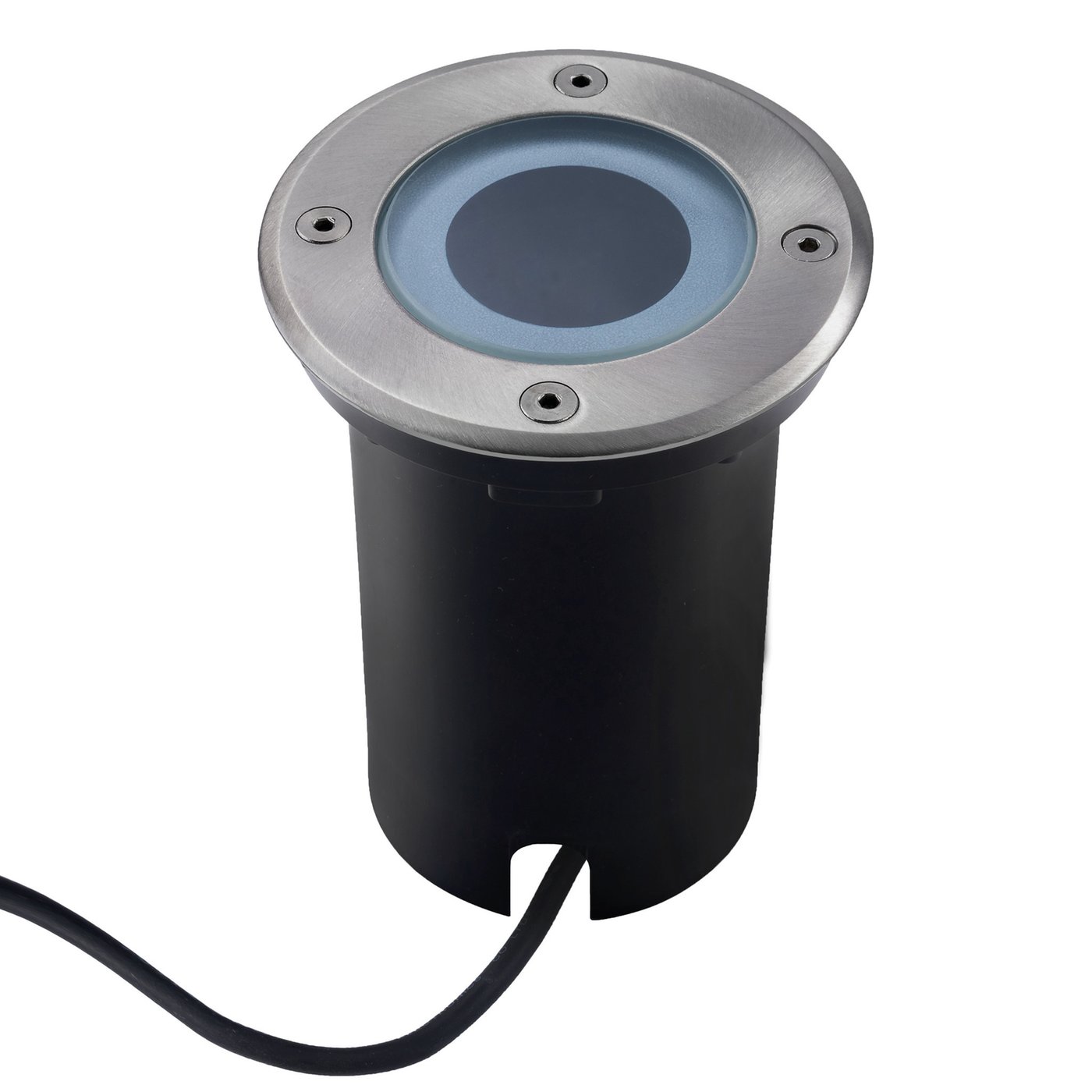 Zewnętrzny Lampy Najazdowe LED - Okrągły - Czarny - IP67 - Gniazdo GU10 - Kabel zasilający 1 metr