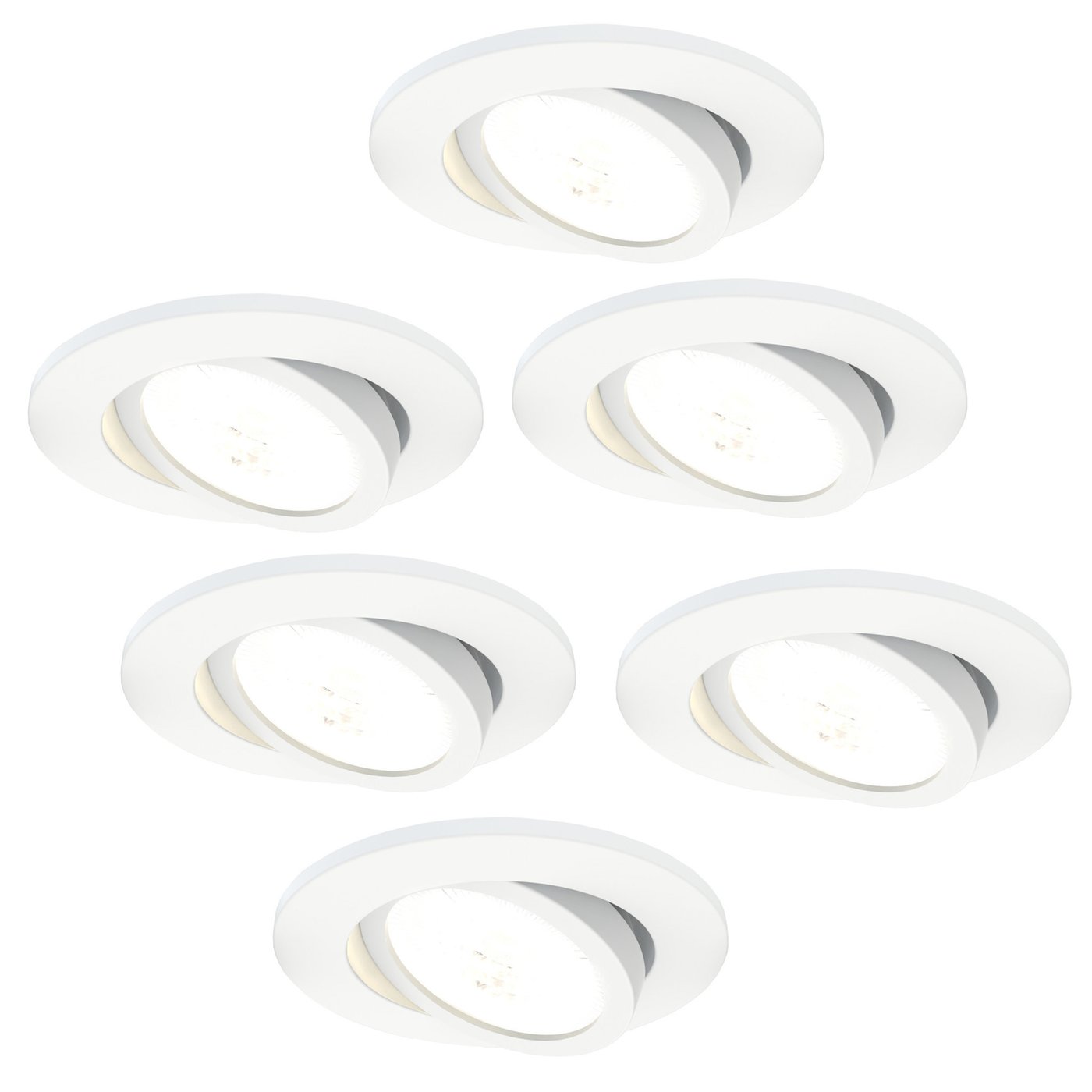 6x Lampy Wpuszczane w Sufit - ściemniane - IP65 - 7w - CCT - Biały - ø90mm - 5 lat gwarancji - Do łazienki