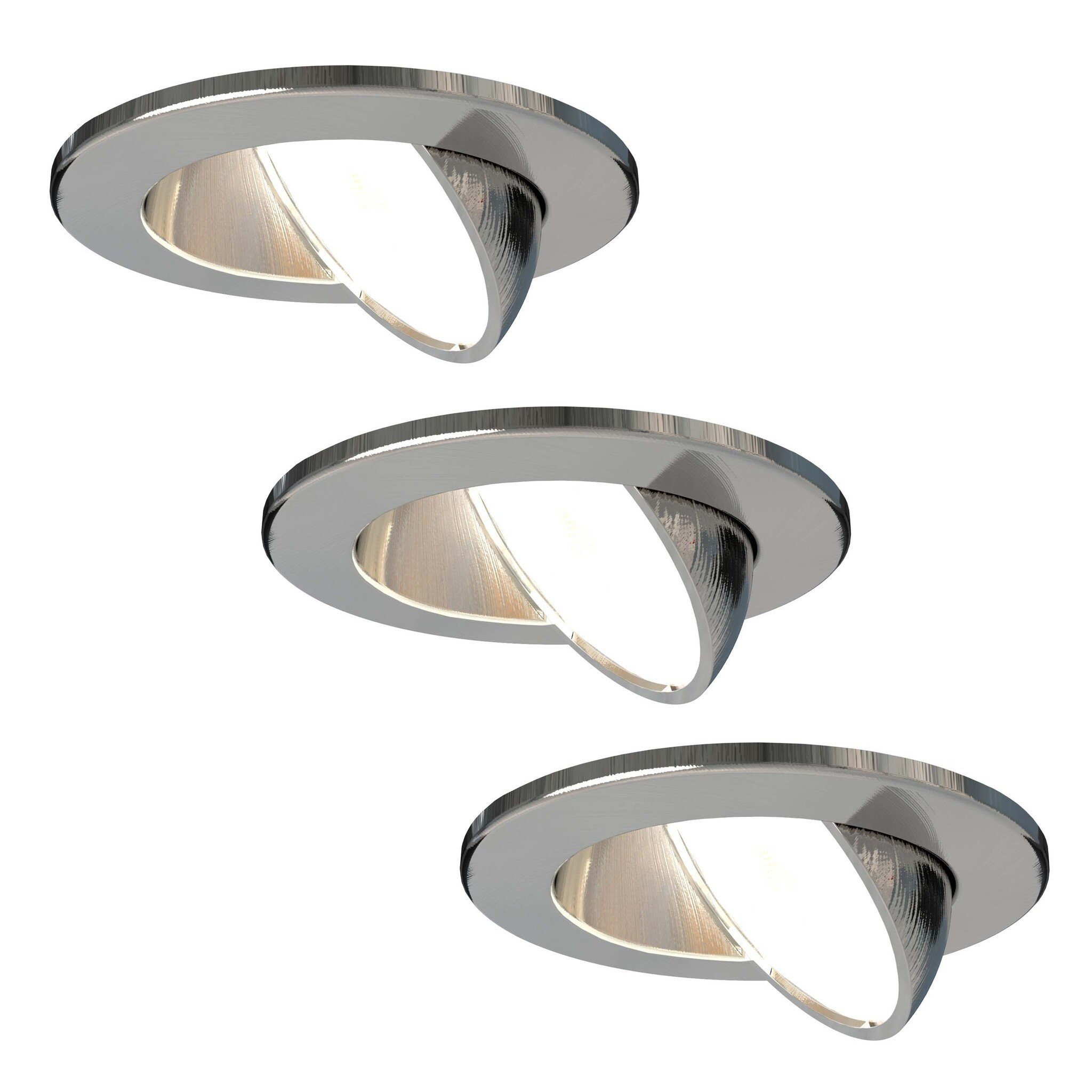 Lot De 6 Spots LED Encastrés Smartwares - Inox Brossé - IP65 - Protection Incendie