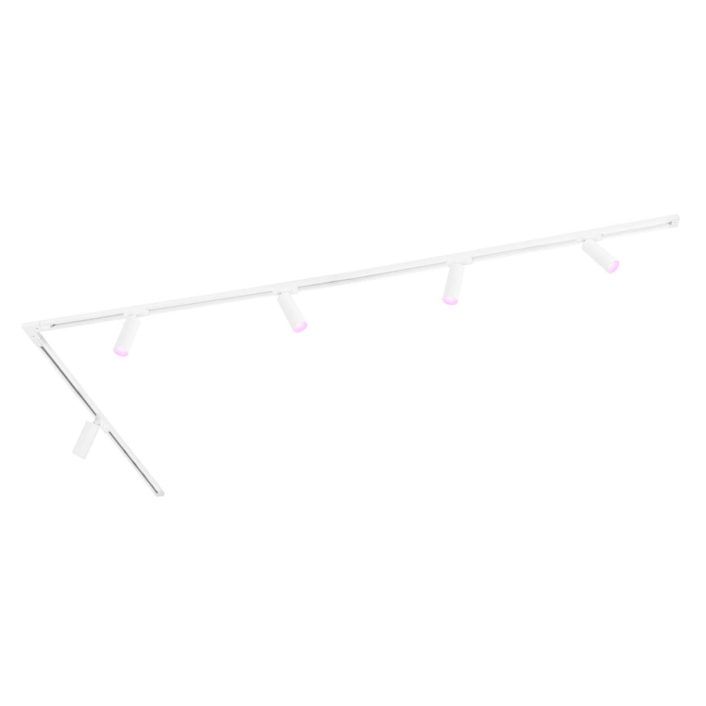3m Inteligentne Oświetlenie Szynowe LED - 5x Reflektor Szynowy - 4.9W - RGB+CCT - Możliwość Przyciemniania - System Szynowy 1-fazowy - Biały