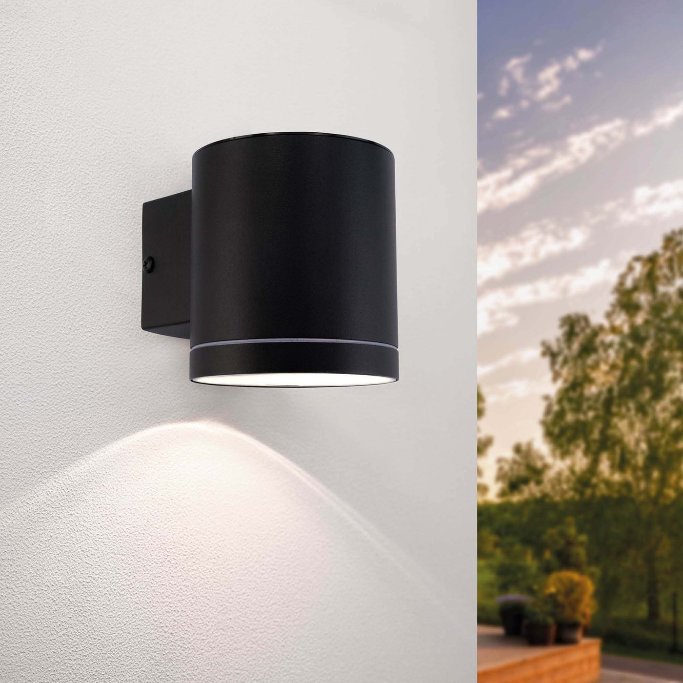 Solar Wandleuchte Arche - 3000K - IP44 - Schwarz