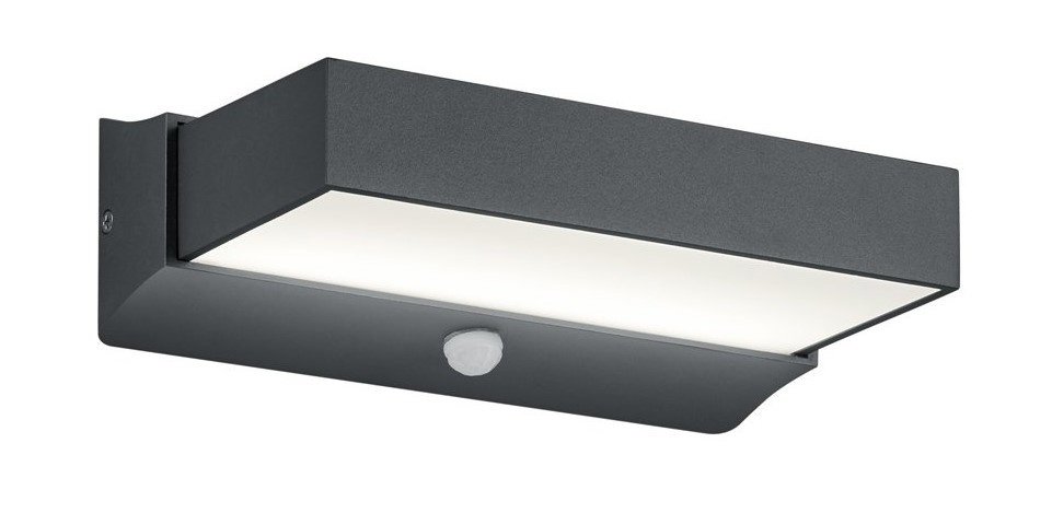 Kinkiet Zewnętrzny LED z Czujnikiem - Dwustronny - 3000K - 11W - IP54 - Cuando - Antracyt
