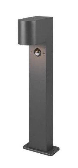 Lampa Stojąca LED z Czujnikiem Ruchu - Gniazdo GU10 - IP44 - 50cm - Roya - Antracyt