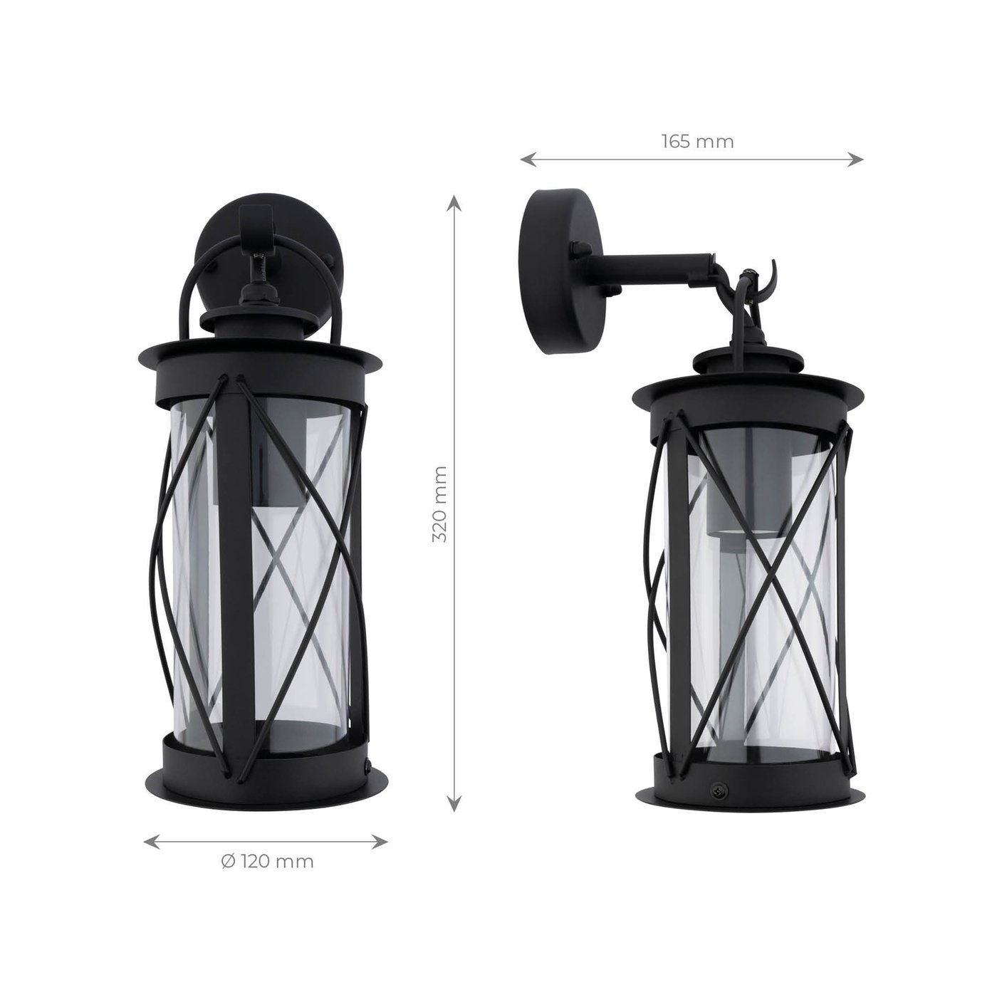Philips 15280/54 / PN nástenné vonkajšie svietidlo Patio 1xE27 IP44 - čierna Dek