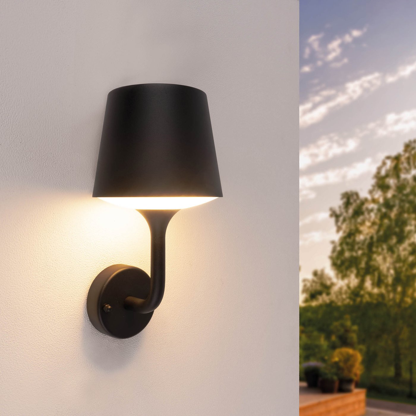 Kinkiet Zewnętrzny LED - 10W - IP44 - 3000K - 1050 Lumenów - Czarny