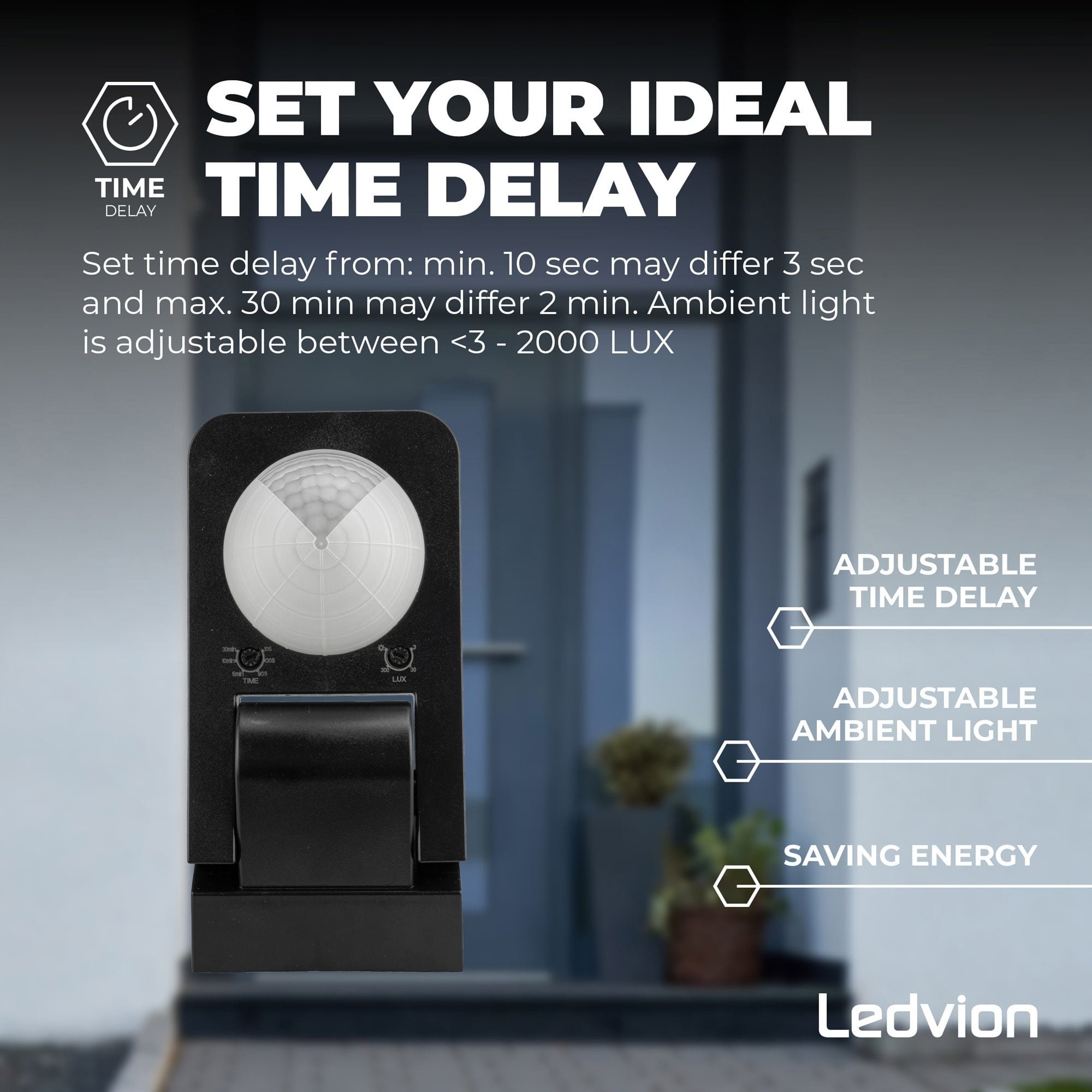 Sensore Movimento Esterno IP65 360° - Programmable, Per LED, Montaggio A Parete/Soffitto - Foto 3