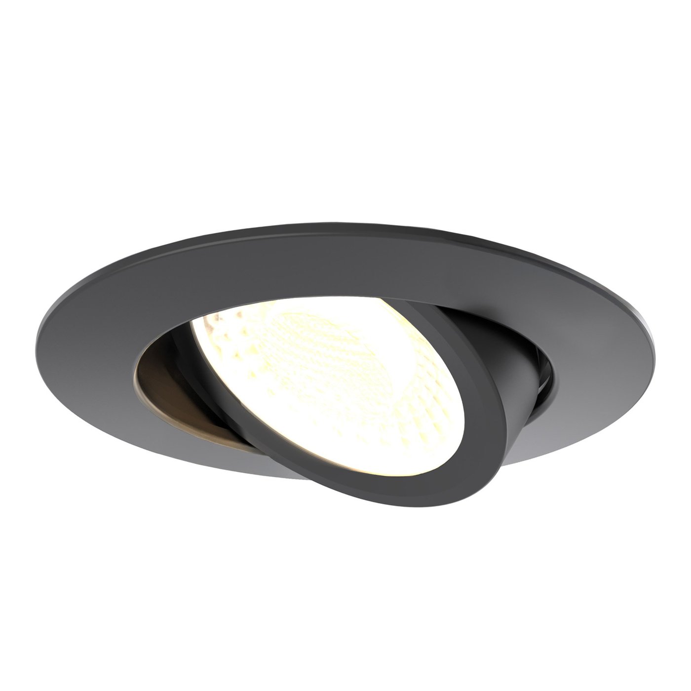 LED Inbouwspots dimbaar - Dim to Warm - CCT (Lichtkleur instelbaar) - 5W/7W - IP65 - Zwart - Kantelbaar - Aluminium - 5 jaar garantie