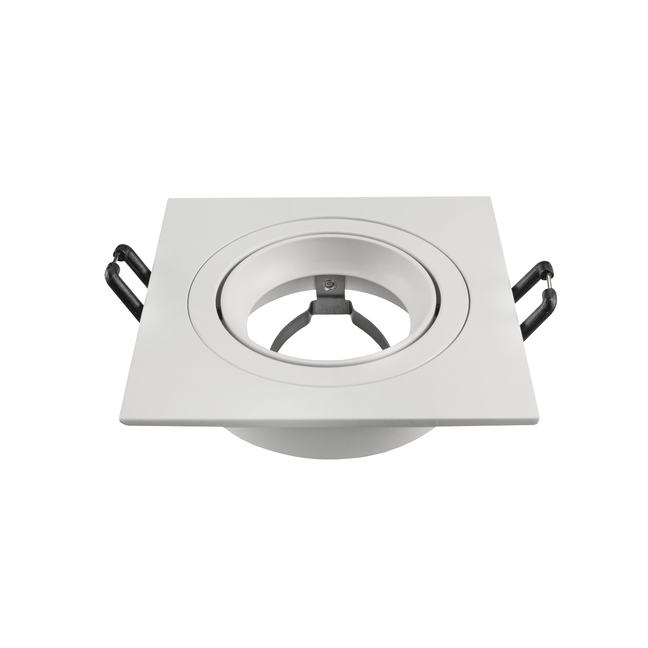 GU10 Support de spot Carré - Ampoule GU10 - Sevilla - Blanc - 92mm