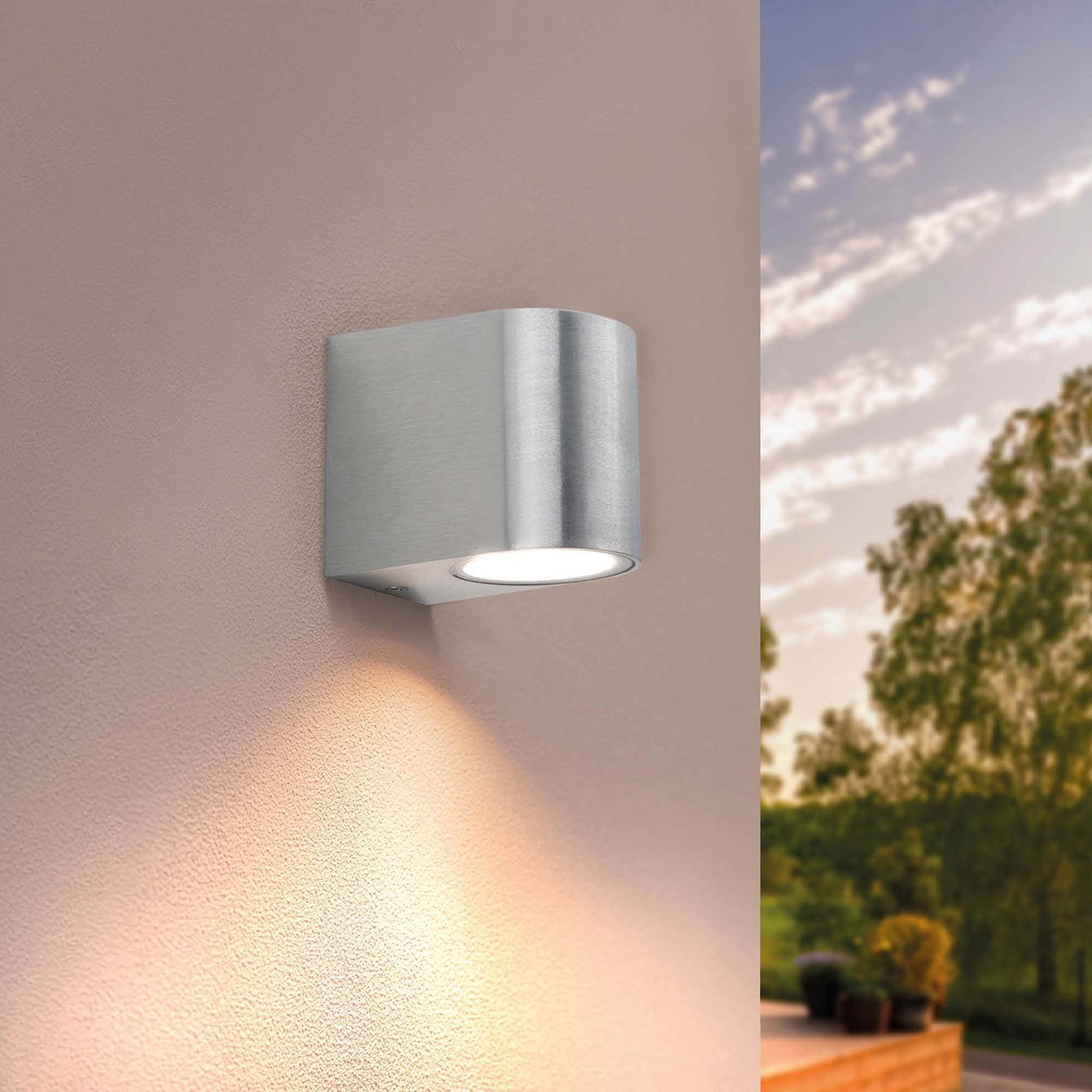 LED Wandleuchte - Dimmbar - IP54 - GU10 Fassung - Edelstahl  - Innen- und Außenbereich - Sacramento