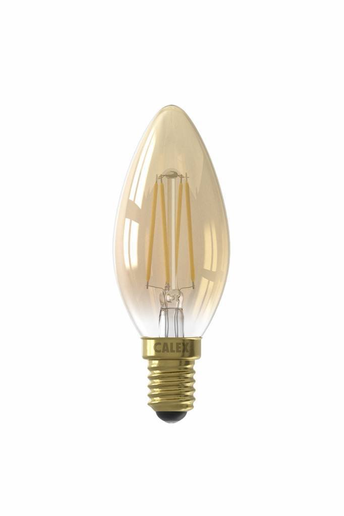 Lampa LED ze świecą Calex Ø35 - E14 - 250 Lm - Złote wykończenie