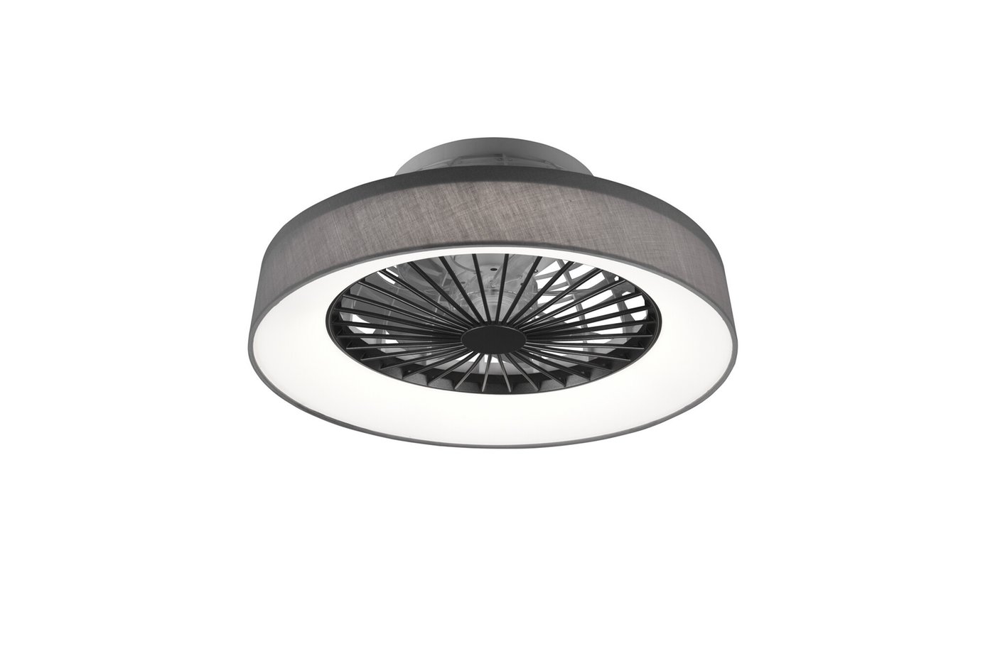 Wentylator LED szary - 26.8 W - 2600 lm - 3000-6500 K - Pilot zdalnego sterowania - Timer - Oddzielnie włączany - Możliwość przyciemniania - Lampka nocna