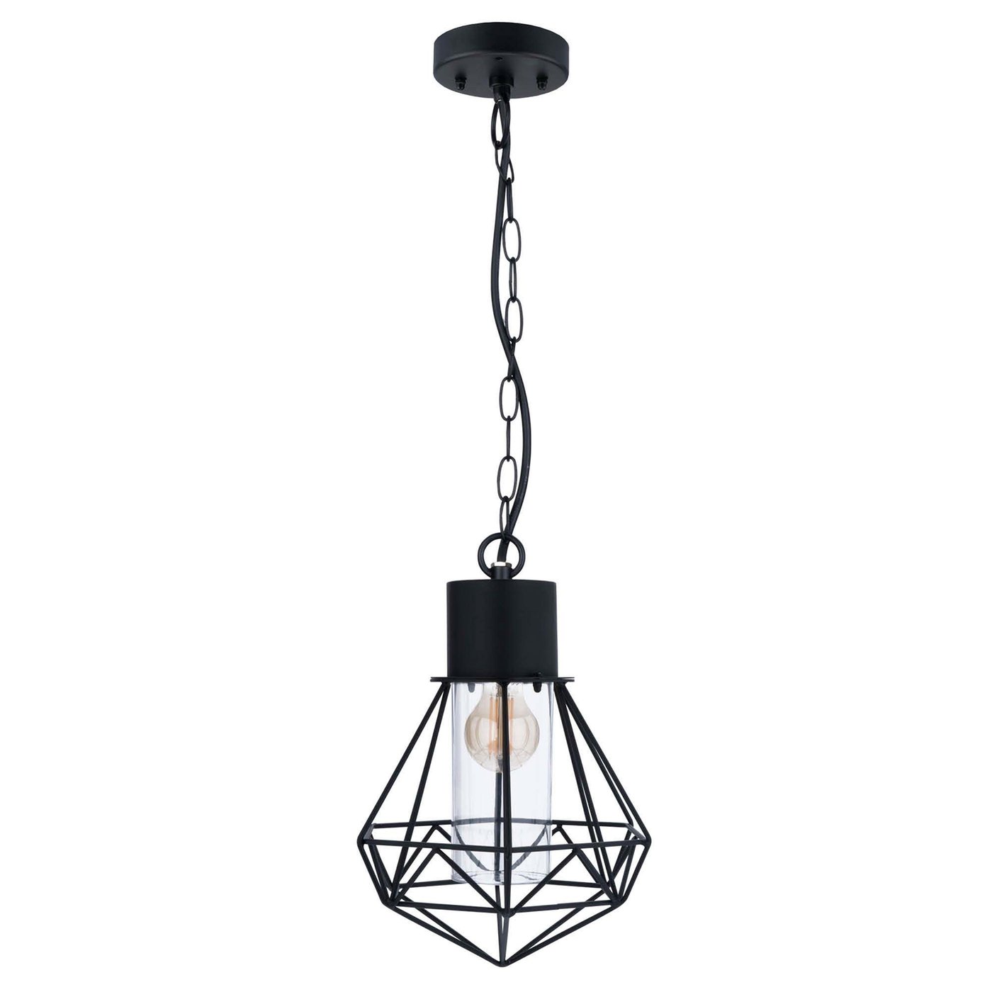 Lampa Sufitowa LED - Czarna - IP44 - Oprawka E27