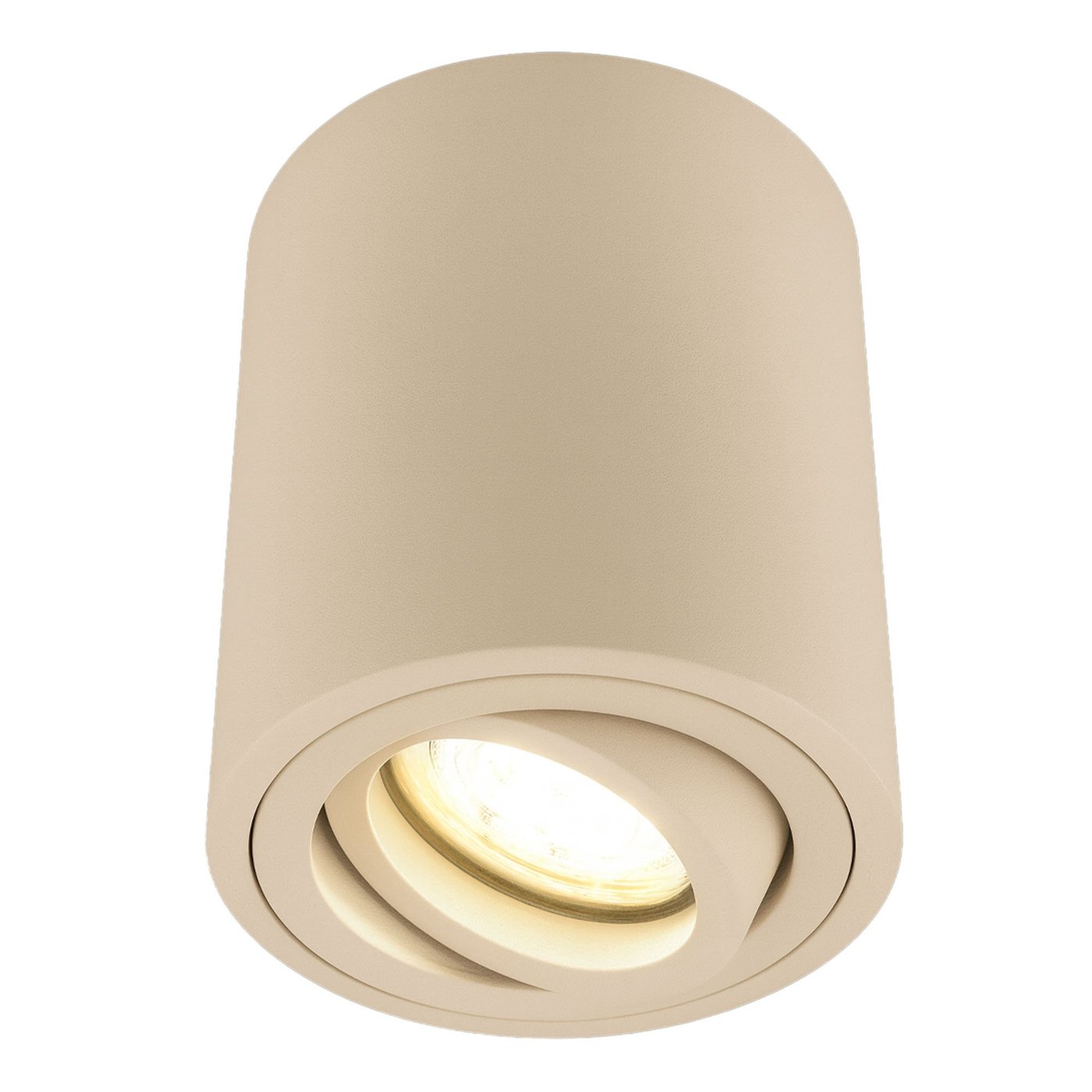 Dimbare LED Opbouwspot - ø95mm - Rond - Beige - 3W - 2700K - Kantelbaar