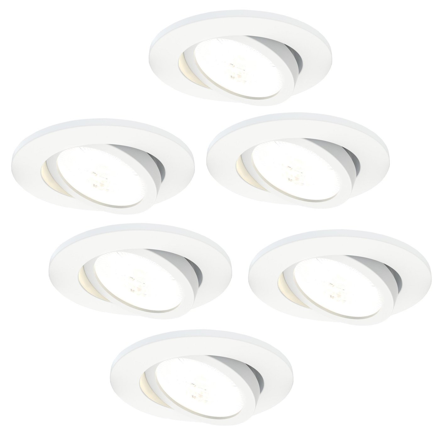 Dimmbare LED Einbaustrahler Weiss - IP65 - 7W - CCT - 5 Jahre Garantie - Geeignet für das Badezimmer