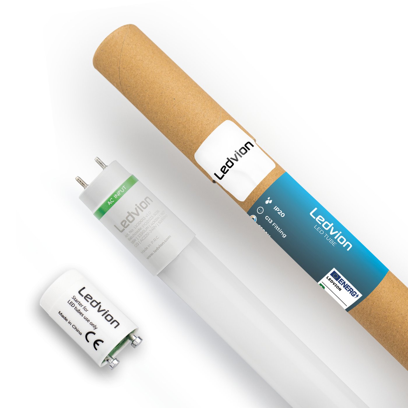 Świetlówka LED 120 cm - 18W - 4000K - 185 Lm/W - Wysoka wydajność - Klasa B