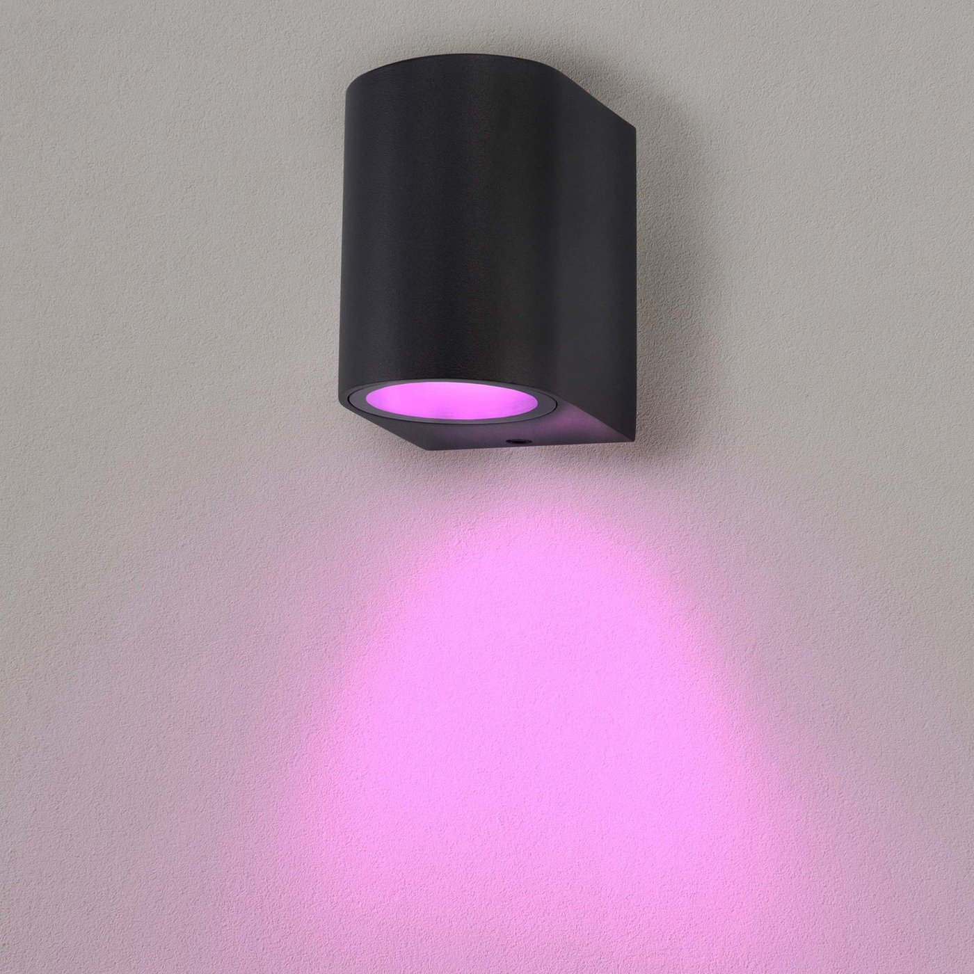 Smart LED Outdoor Wall Light - 4.9W - RGB+CCT - GU10 - Waterproof - Down Light - Black - Modern - Dimmable