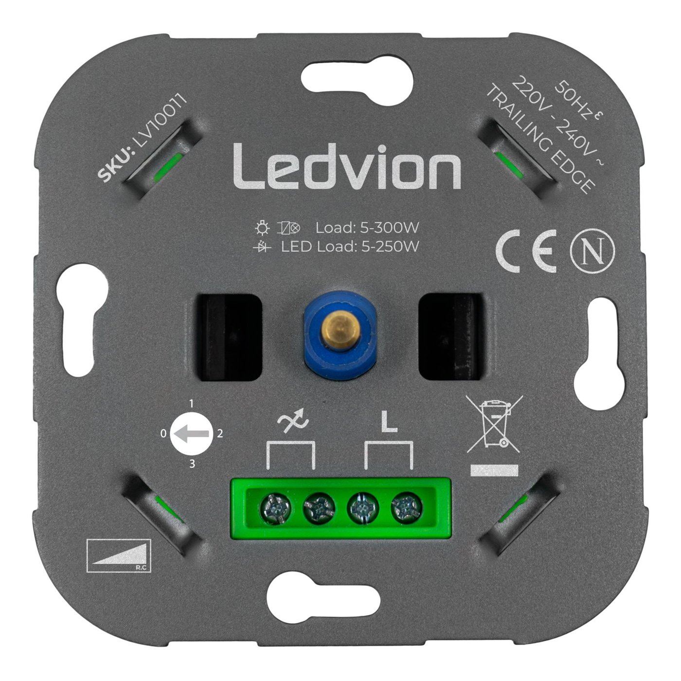 Ściemniacz LED - Układ schodowy >2 ściemniacze, 1 punkt świetlny - 0,5-300W - Trailing Edge - Uniwersalny