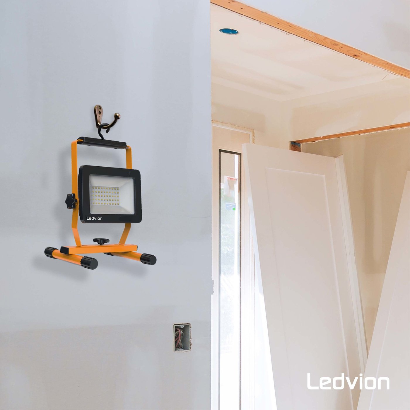 230V LED bouwlamp 200W plat 30 graden - 4000K