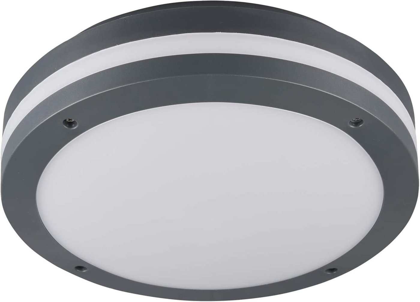 Lampa Sufitowa Zewnętrzny LED z Czujnikiem - 3000K - 11W - 1180 Lumen - IP54 - Piave - Antracyt