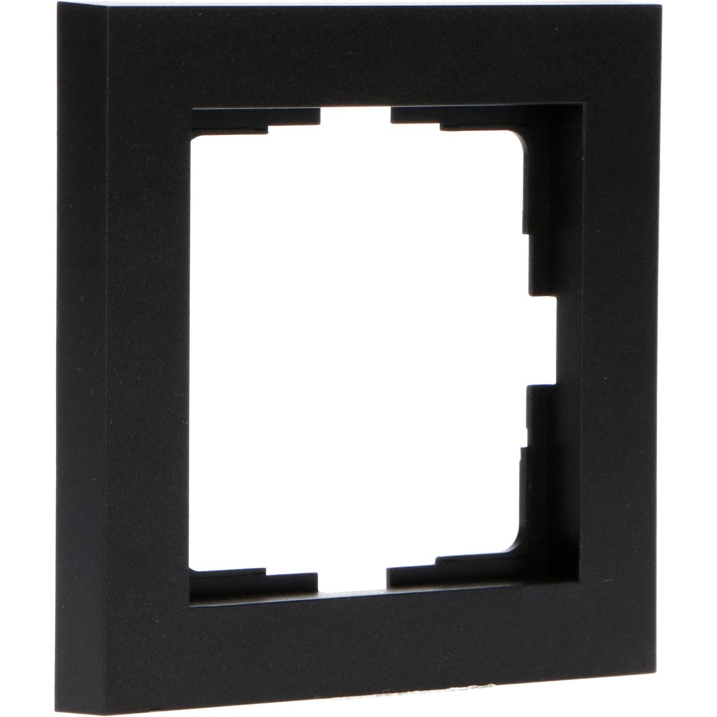 Steckdosen Rahmen - 1fach - 55x55mm - Mattschwarz