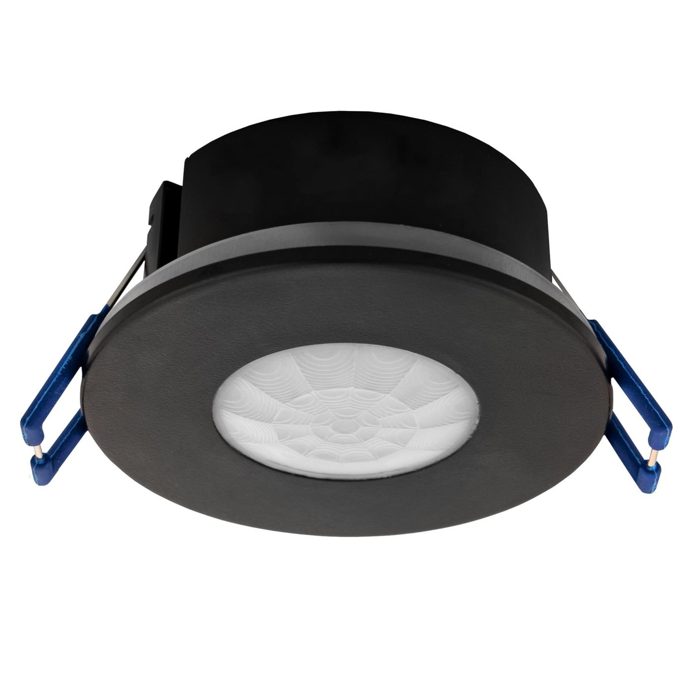 Zwarte Inbouw Bewegingssensor 360° Met Schemerschakelaar 8M Bereik Max. 600W IP65