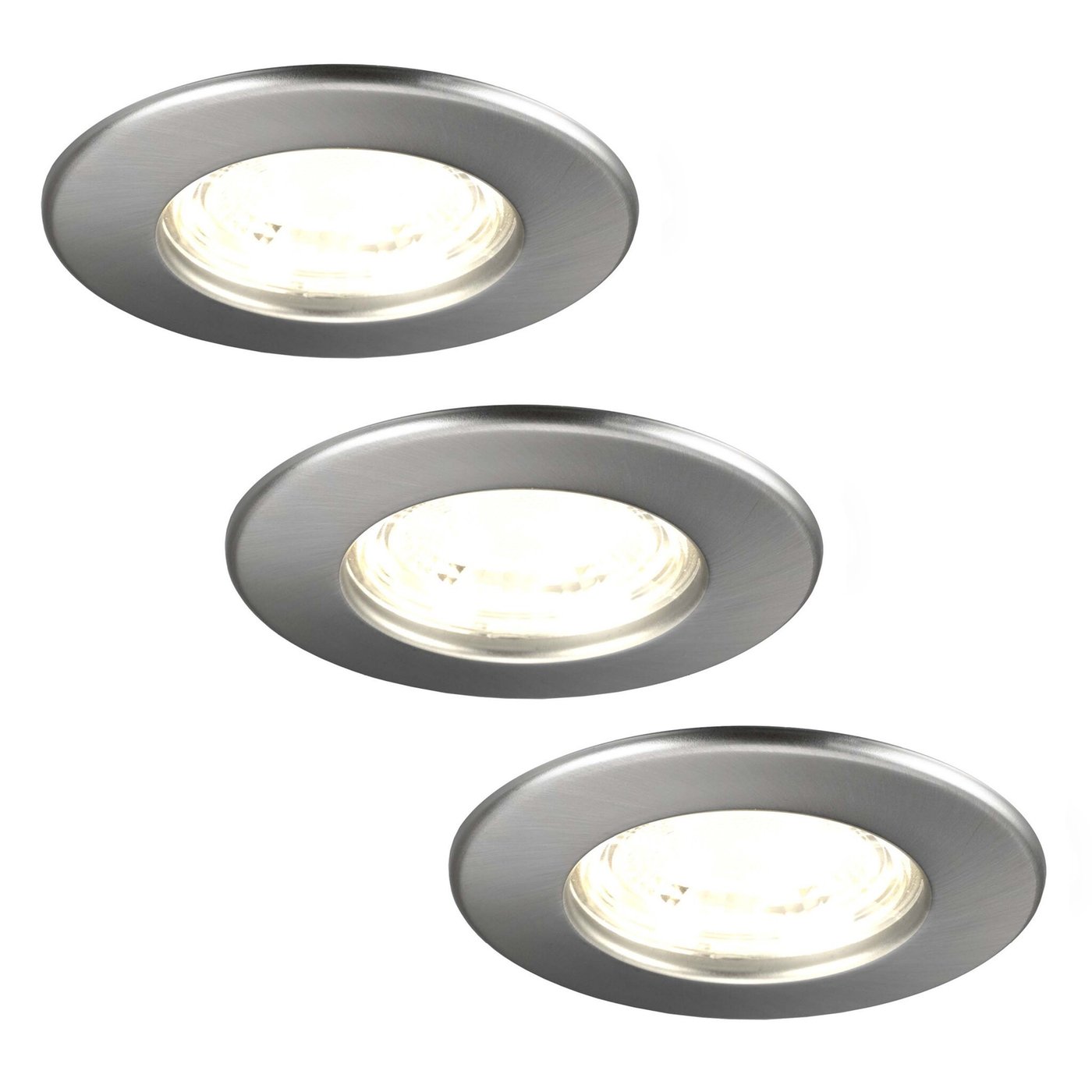 3x Lampy wpuszczane w sufit LED - ściemniane - IP65 - 5W - 2700K - Stal Nierdzewna - ø84mm - 5 lat gwarancji - Do łazienki