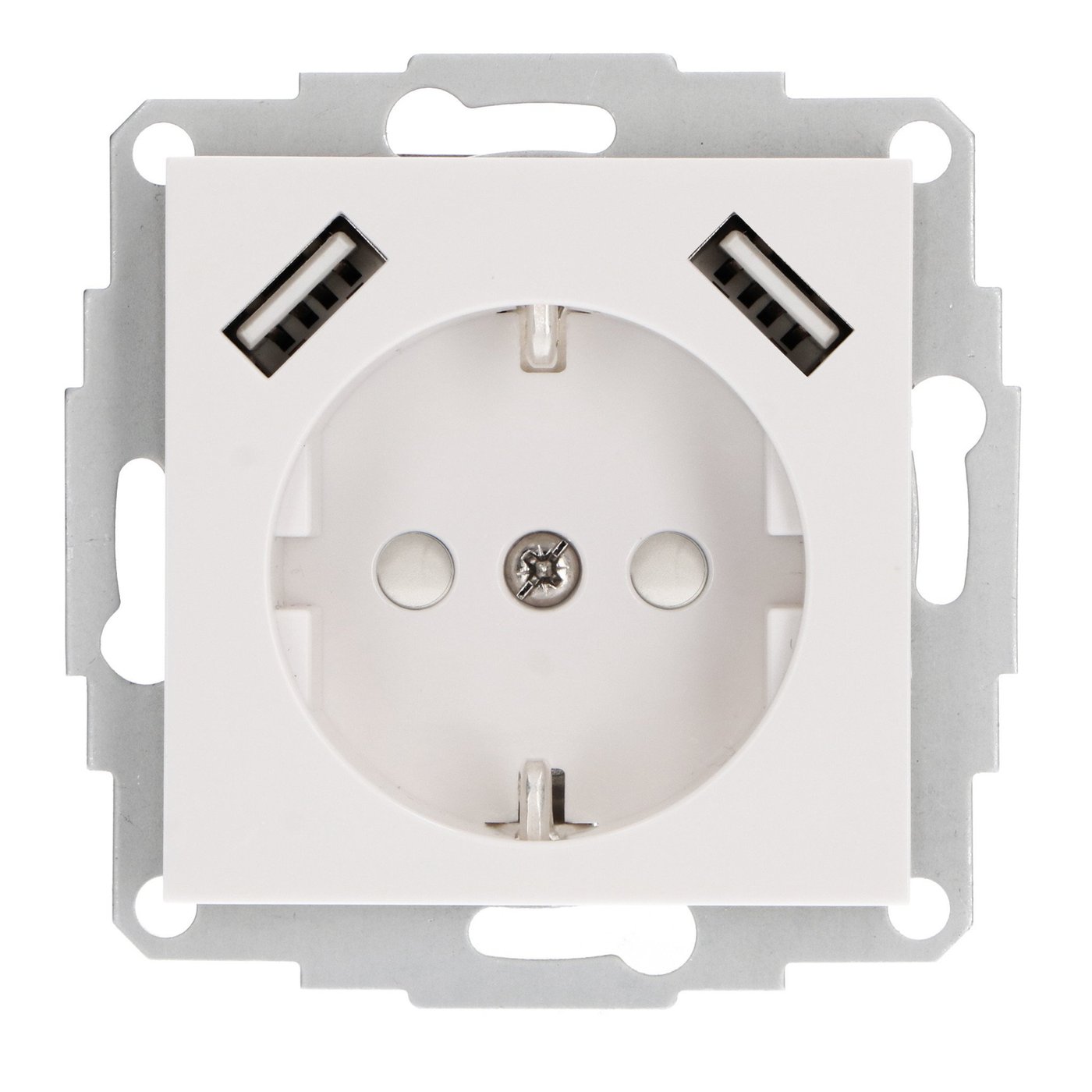 Steckdose mit USB-Ladegerät Typ A+A (3.4A)
