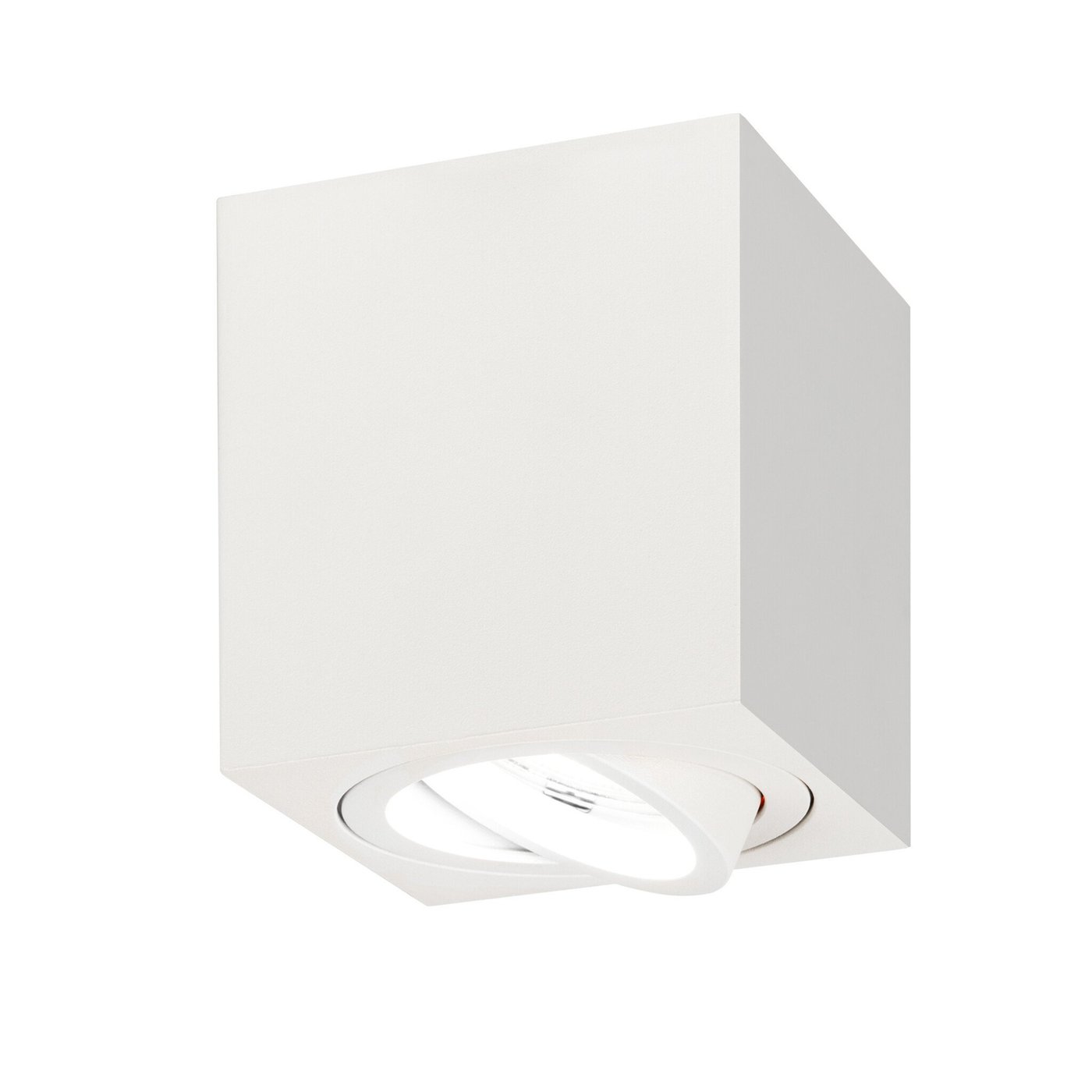 Dæmpbar LED påbygningsspot - Firkantet - Hvid - 3W - 6500K - Vipbar