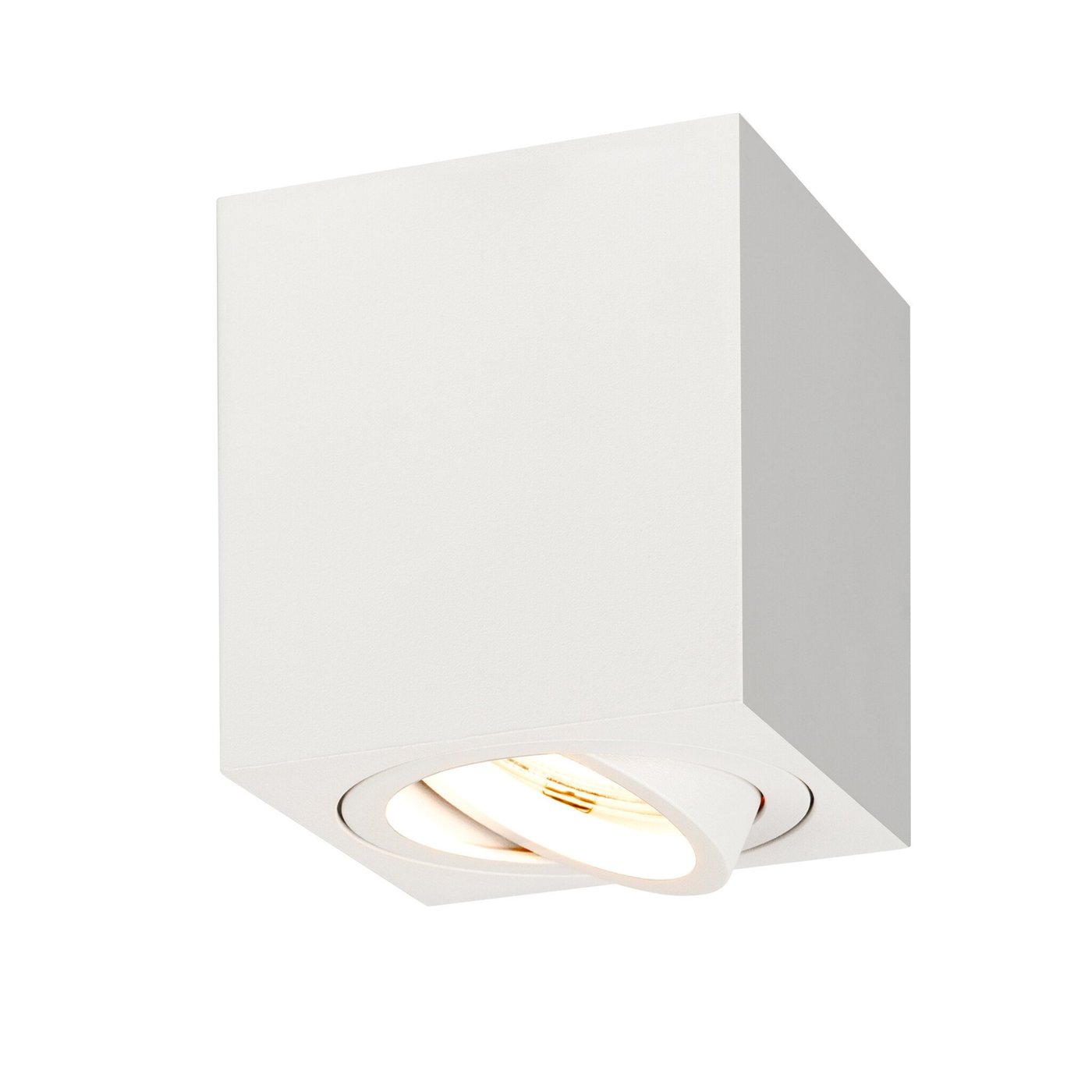 Dimmbare LED Aufbaustrahler - Quadratisch - Weiß - 3W - 2700K - Kippbar - IP20
