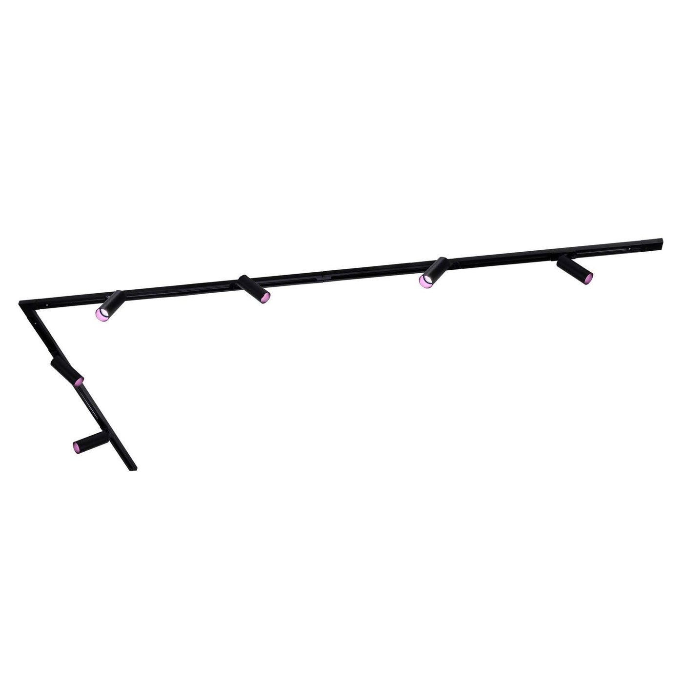 3m Smart LED Schienensystem - 6 Spots - 4.9W - RGB+CCT - Dimmbar - 1 Phasen - Schwarz