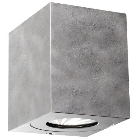 LED Wandlamp Buiten Tweezijdig Gegalvaniseerd - 2700K - 2x6Watt LED - Canto Kubi 2 - 15 jaar garantie