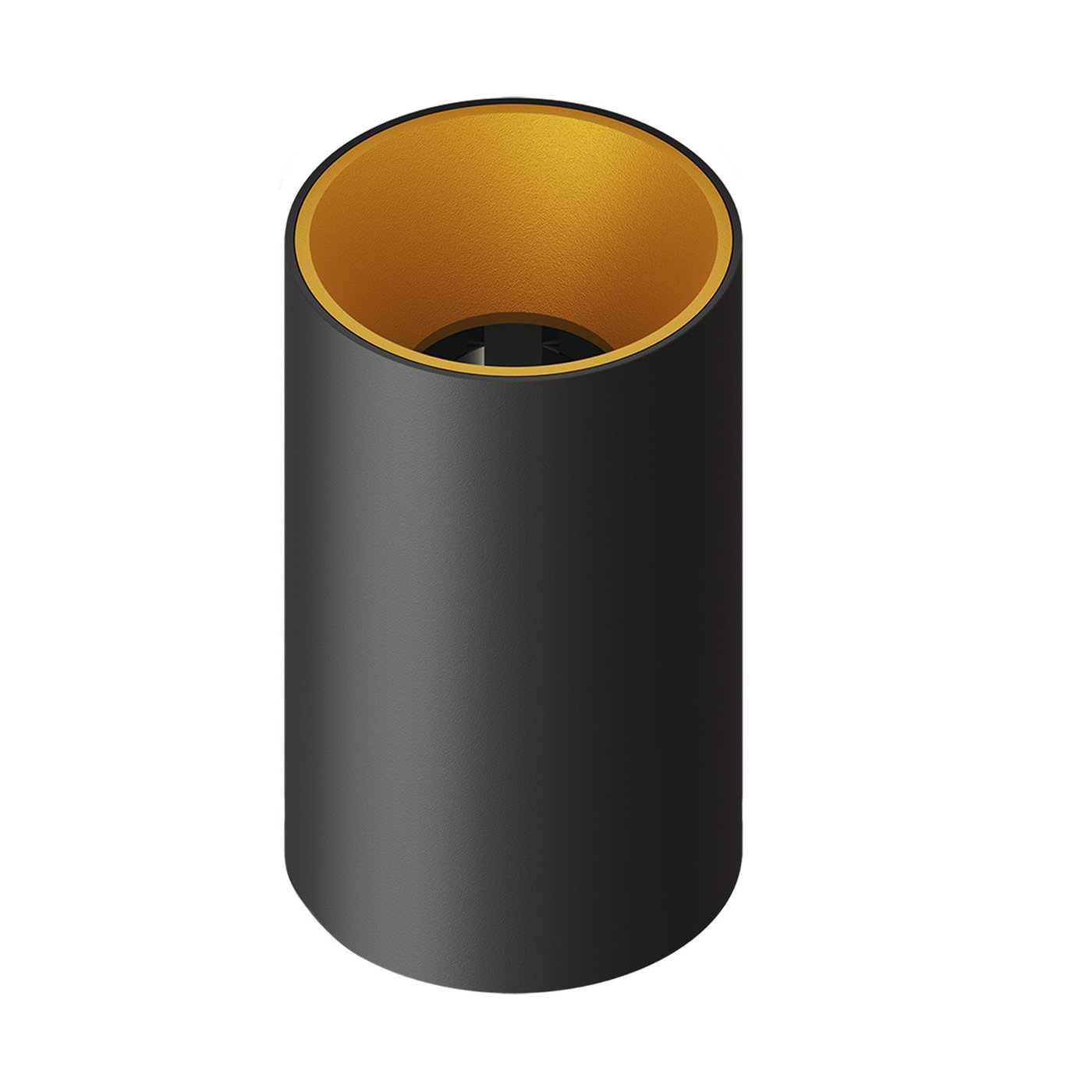 Spot LED en saillie - Dimmable - Noir / Doré - Rond - Raccord GU10 - ø80 mm