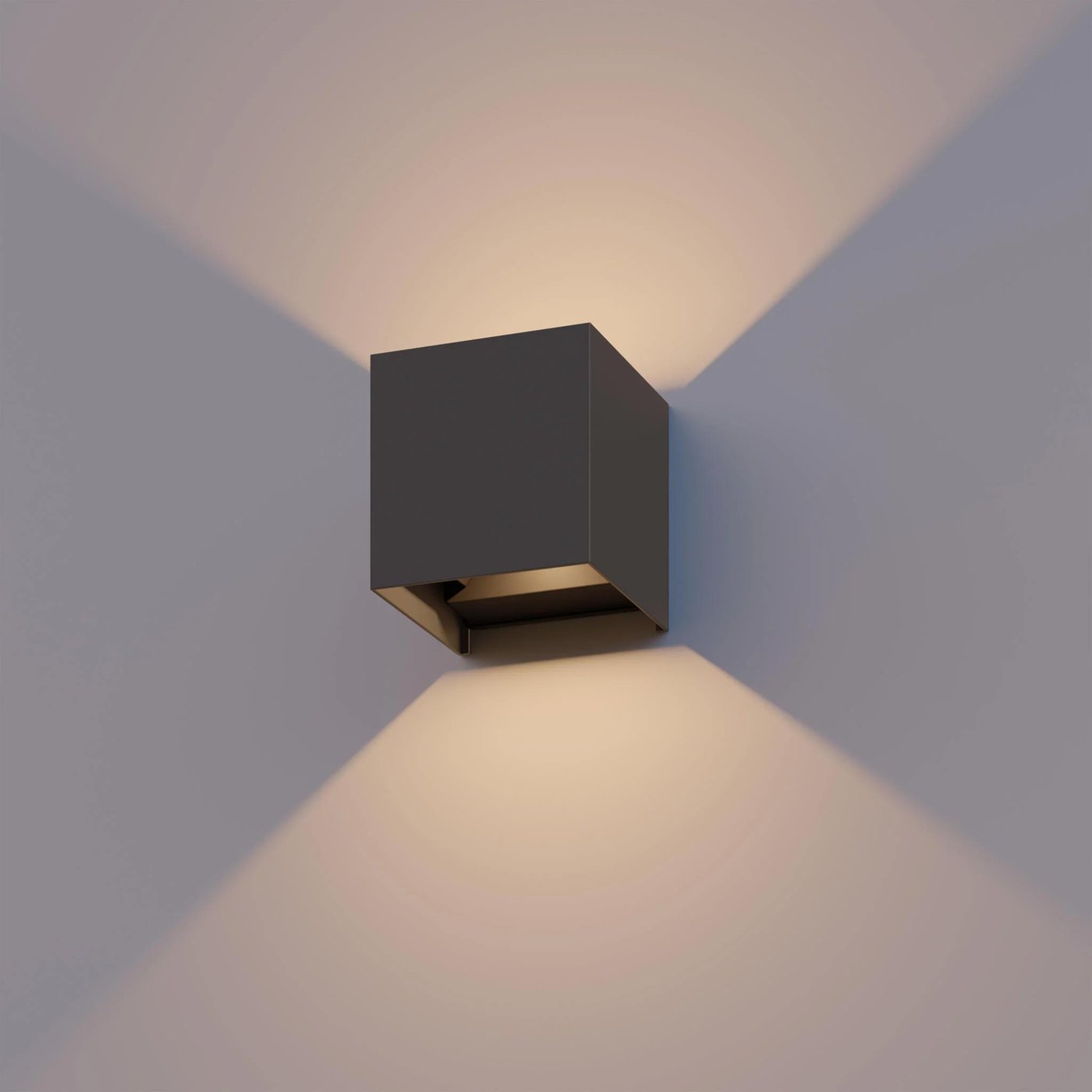 Kinkiet Zewnętrzny Calex - Dwustronny - 7W - 3000K - IP54 - Antracyt