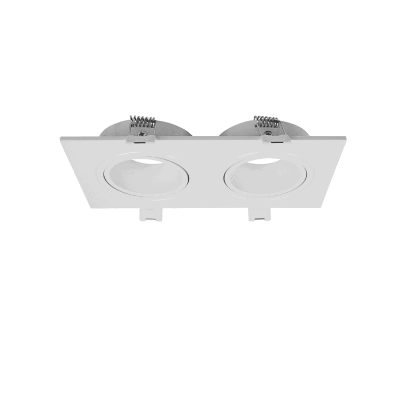 DUO GU10 Einbaustrahler Rechteckig - GU10 Fassung - Weiß - 155mm