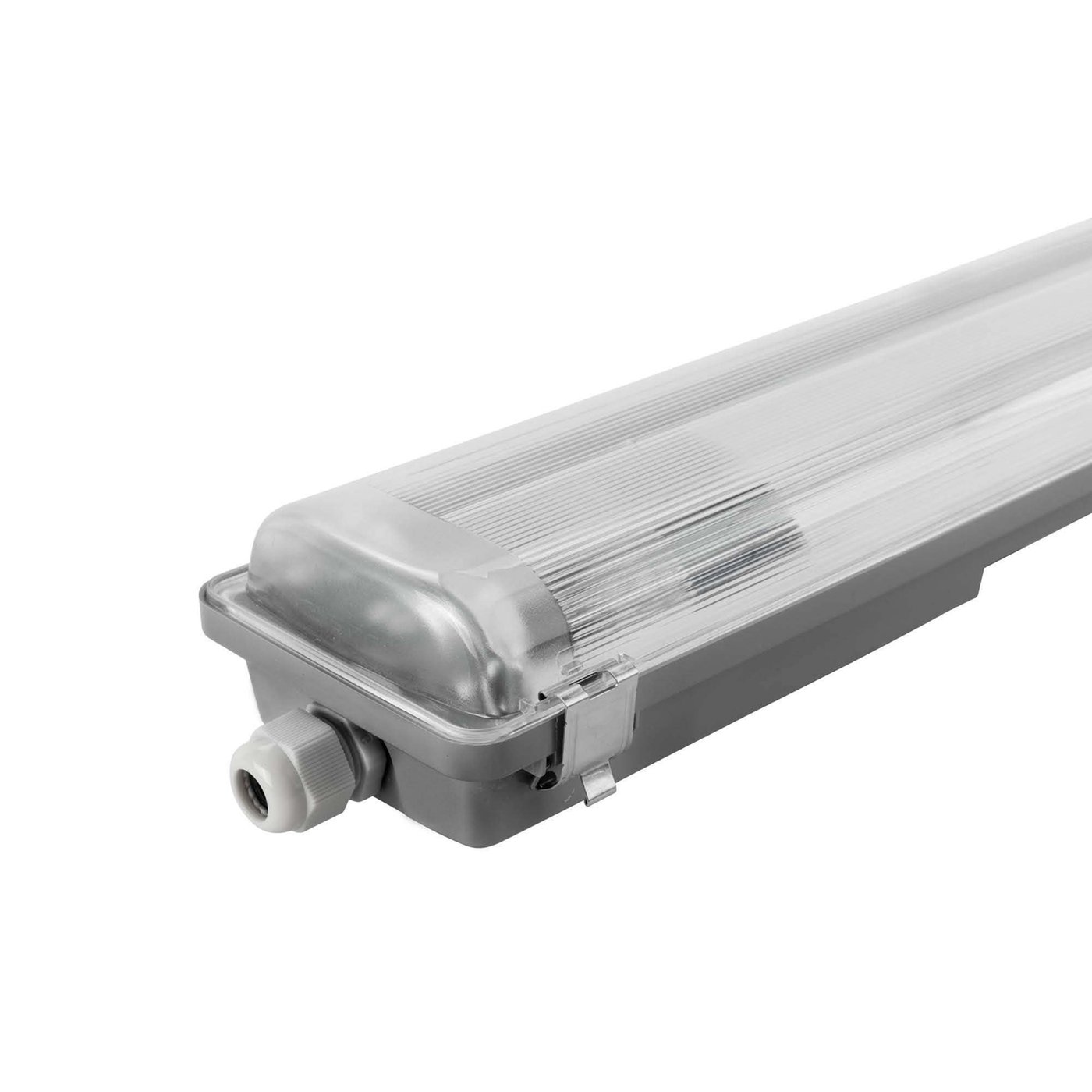 LED Feuchtraumleuchte 150 cm für 2x LED Röhren - IP65 - Edelstahlklammern