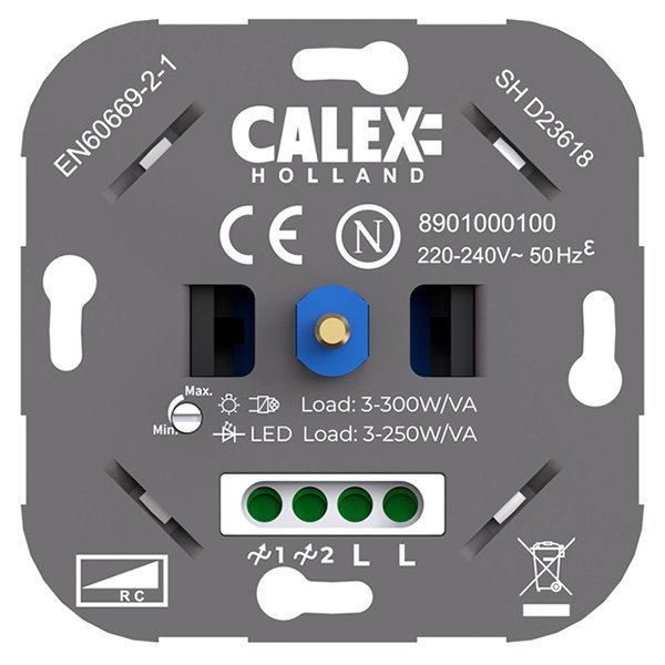 Calex LED Einbaudimmer 3-250W - Phasenabschnitt - Universal