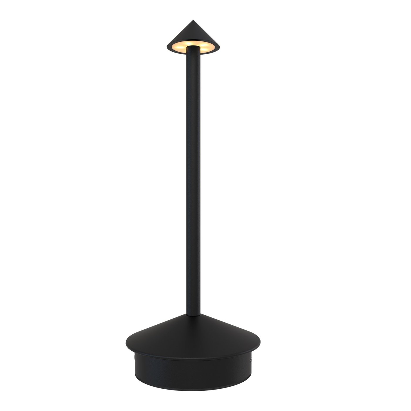 Tischleuchte mit Akku USB – Schwarz – IP20 – Dimmbar – CCT – 3600 mAh Batterie - Tischlampe ohne kabel - Alba